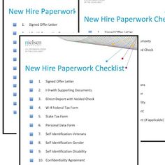 the new hire paperwork checklist