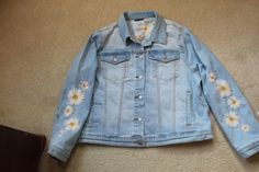 #ad Great shopping ideas for WOMENS 1X DRIFTWOOD EMBROIDERED FLORAL FADED DENIM JACKET, Fashion Womens Coats Jackets Jacket Fashion, Faded Denim, Denim Jacket