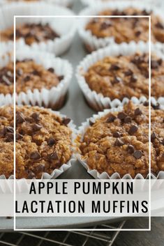 Recipe With Oat Flour, Apple Pumpkin Muffins, Lactation Muffins, Apple Pumpkin