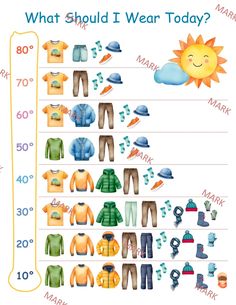 Weather Temperature Dressing Chart Guide for Kids boys - Etsy How Many Clothes Do Kids Need, Dressing Baby For Temperature Outside, Baby Chart, Weather Temperature, Weather Chart, Weather Print, What Should I Wear Today, Kids Winter Outfits, Todays Weather