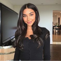 ★ Chantel Jeffries, Happy Girl, Winter Hairstyles, Dark Brown Hair, Hair Envy, Brown Hair Colors, Brunette Hair, Hair Dos