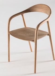 a wooden chair on a white background