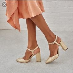 Leather Lined, Crinkle Metallic Outer, Adjustable Ankle Strap, Pointy Toe, Block Heel. Small Flaw To Heel. Color: Champagne 4“ Heel Loeffler Randall Shoes, Color Champagne, Loeffler Randall, Shoes Women Heels, Block Heels, Ankle Strap, Champagne, Shoes Heels, Women Shoes