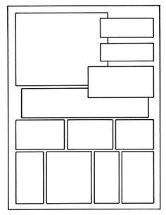 an image of a storyboard that is blanked out and ready to be colored