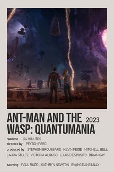 the poster for ant - man and the waspp - quantuna, featuring two men