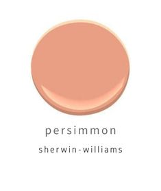 the words persimmon and sherwin williams are shown