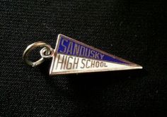 Danecraft-Sterling-Silver-Enamel-Pennant-Charm - Mine is for Campbell County HS - Ebay $7.95 Silver Enamel, Ohio, High School