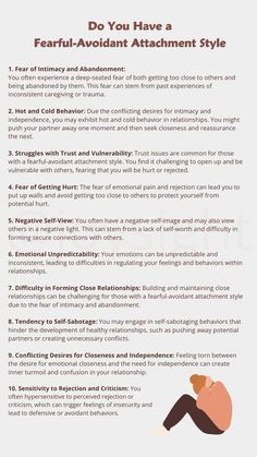 Fearful-Avoidant Attachment Style ✨ Attachment Styles In Relationships, Avoidant Fearful Attachment Style, Different Attachment Styles, Fearful Attachment Style, Healing Attachment Styles