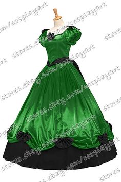 Lady Victorian Wedding Formal Classical Lace Brocaded Slash Neck Evening Dress | eBay Brocade Ball Gown Wedding Dresses, Brocade Ball Gown For Wedding, Elegant Green Dress For Fancy Occasions, Satin Victorian Dress For Wedding, Elegant Green Gown For Costume Party, Fitted Brocade Dress For Costume Party, Satin Victorian Wedding Dress, Elegant Green Gown For Fancy Dress, Elegant Green Victorian Dress For Costume Party