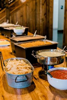 many different types of food are on the table in front of each other and ready to be eaten