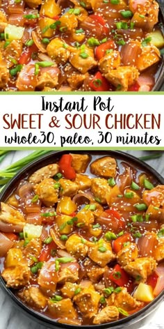 instant pot sweet and sour chicken with whole 30 minutes to make it in the slow cooker