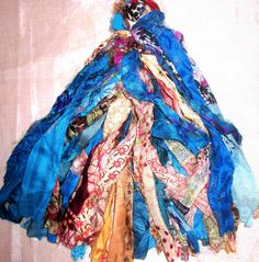 a woman's dress made out of fabric