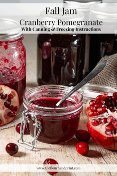 cranberry pomegranate with canning instructions