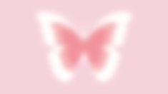 a pink background with a butterfly on the top and bottom half of it's wings