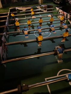 #football #soccer #games #table Soccer Game Night, Football Table, Sub Soccer Table Football Games, Retro Foosball Table, Foosball Aesthetic, Sub Soccer Table Football, Foosball Table Aesthetic, Foosball Table Friends, Table Soccer