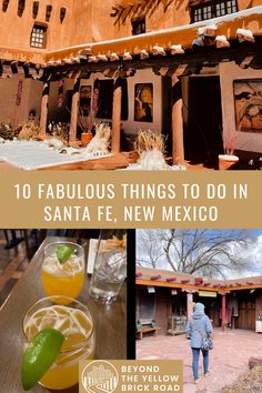 a collage of photos with the words 10 fabulous things to do in santa fe, new mexico