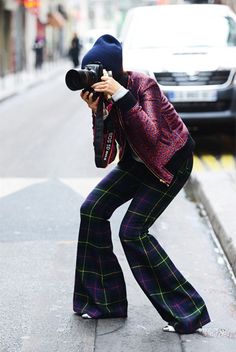 Pattern Clash, Plaid Pants Outfit, Tartan Pants, Tommy Ton, Check Pants, Real Magic, Leopard Jacket, Mode Boho