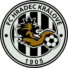 the black and white logo for kralovoe football club, with a lion holding a soccer ball