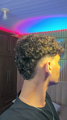 Burst Fade Mullet Perm, Curly Hair Mohawk Fade, Curly Mullet Short Men, Men Curly Mullet Haircut, Burst Fade Haircut Curly, Burst Fade Mullet Curly Hair, Curly Mohawk Hairstyles Men, Curly Mullet Hairstyle Mens