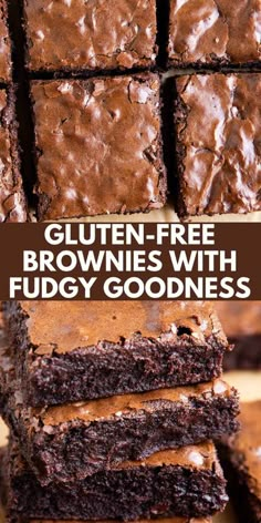 gluten - free brownies with fudgey goonies are the perfect treat