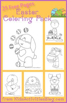 an easter coloring pack for kids