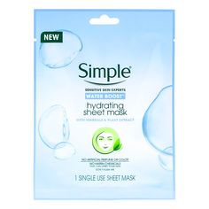 Simple Water Boost Hydrating Sheet Mask 1pcsReplenish and revive your skin with the Simple Water Boost Hydrating Sheet Mask. This ultra-hydrating mask is designed to provide an instant moisture boost, leaving your skin feeling refreshed, soft, and revitalized. Deep Hydration: Infused with minerals and plant extracts, this mask quenches thirsty skin, delivering intense hydration where it's needed most. Lightweight & Comfortable: Made from soft, natural fibers, the sheet mask contours perfectly to your face, ensuring maximum absorption and comfort. Instant Refreshment: Ideal for tired, dehydrated skin, it revitalizes and recharges, giving your complexion a fresh and dewy look. No Harsh Chemicals: Formulated without artificial perfumes, colors, or harsh chemicals that can upset your skin, mak Hydrating Sheet Mask, Simple Face, Skin Care Mask, Hydrating Mask, Spa Experience, Dehydrated Skin, Home Spa, Sheet Mask, Soft Natural