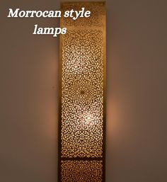 the moroccan style lamps are made from brass