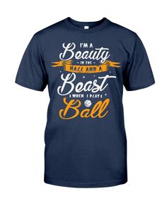 a blue t - shirt with the words beauty is in the beast's ball on it