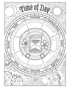 Printable Coloring Page for Use in Your Book of Shadows – Witches Of The Craft® Book Of Shadows Coloring Pages, Wiccan Coloring Pages, Diy Book Of Shadows, Book Of Shadows Ideas, Wizard Spell, Book Coloring Pages