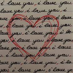 a piece of paper with writing on it and a heart drawn in the middle of it