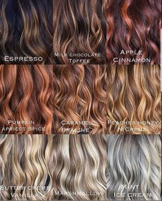 Hair Color Names, Which Hair Colour, Rambut Brunette, Hair Color Chart, Types Of Hair, Smink Inspiration, Hair Color Shades, Hair Shades, Holiday Hairstyles