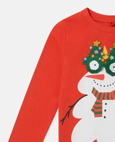 Festive Long Sleeve Top For Holidays, Festive Long Sleeve Tops For Holiday, Festive Long Sleeve Holiday Top, Long Sleeve Tops For Holiday Festivities, Christmas Festive Long Sleeve Tops, Winter Holiday Long Sleeve T-shirt, White Winter Holiday T-shirt, Festive Long Sleeve Tops For Christmas, Festive Long Sleeve Tops For New Year