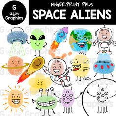 an image of space aliens clipart