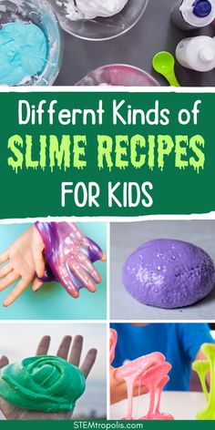 different kinds of slime recipes for kids