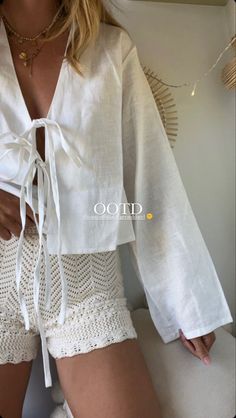 Summer Outfit Long Sleeve, Linen Festival Outfit, Cute Linen Outfits, Linen Cover Up, Linen Clothes Aesthetic, Night Wedding Outfit, Boho Spring Fashion, Linen Basics, White Linen Set