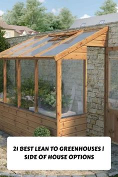 21 Best Lean To Greenhouses | Side of House Options Greenhouse Lean To Shed, Lean To Greenhouse Against Fence, Adding A Greenhouse To A House, Greenhouse Against Fence, Diy Greenhouse Against Wall, Potting Shed Lean To, Diy Greenhouse Against House, Slanted Greenhouse, Lean To Green House Ideas