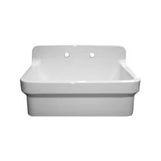 a white sink sitting on top of a counter