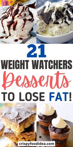 Low Cal Dessert, Weight Watchers Dessert Recipes, Healthier Desserts, Low Calorie Desserts, Weight Watchers Diet