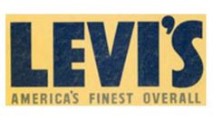 the logo for levi's america's finest overall beer, which is also in blue and yellow