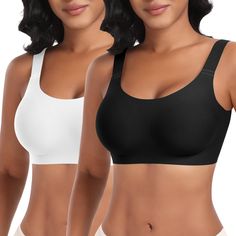 PRICES MAY VARY. Comfort Wireless Bras - Made from 55% Nylon & 45% Spandex, our women bra is soft and smooth, stretch, breathable, a comfortable bras for women that like a second skin wearing it. There is no underwire in it, a wireless bras with no restriction and compression Supportive Bras for Women Full Coverage - Featuring unique jelly stripes at the bottom and the side of the women's bras, our wireless push up bra meets the needs of chest support, prevents from sagging breasts and is not ea Supportive Bras, Wireless Bras, Women Bra, Coverage Bras, Comfortable Bras, Full Coverage Bra, Everyday Bra, Seamless Bra, Wireless Bra