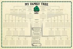 the family tree is shown in this poster