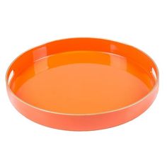 an orange tray on a white background