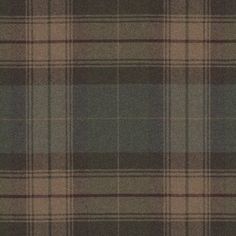 a brown and blue plaid fabric