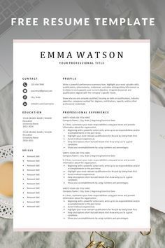 Simple Resume Template - Download for Free