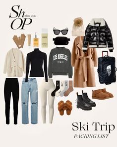 Weekend Mountain Trip Outfits, Colorado Winter Packing List, After Skiing Outfit, Mountain Holiday Outfit, Mountain Weekend Outfit Winter