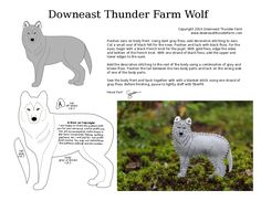 an image of a paper cut out of a wolf in the grass with instructions to make it