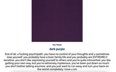 an ad for the dark purple brand