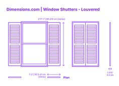 the measurements for windows and shutters