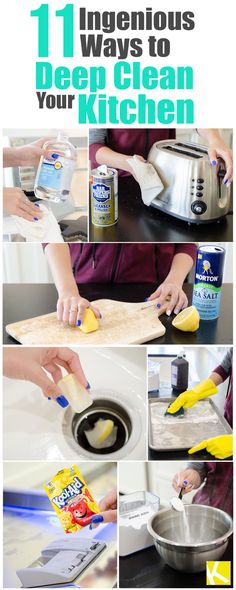 the instructions for how to clean your kitchen