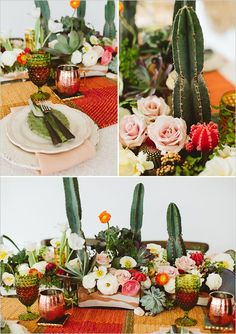 an instagram page with flowers and succulents on it